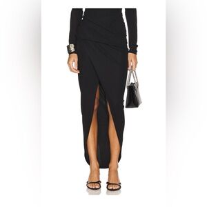 NBD Ausha Black Asymmetrical Skirt